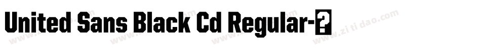 United Sans Black Cd Regular字体转换